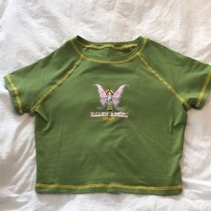green baby tee
